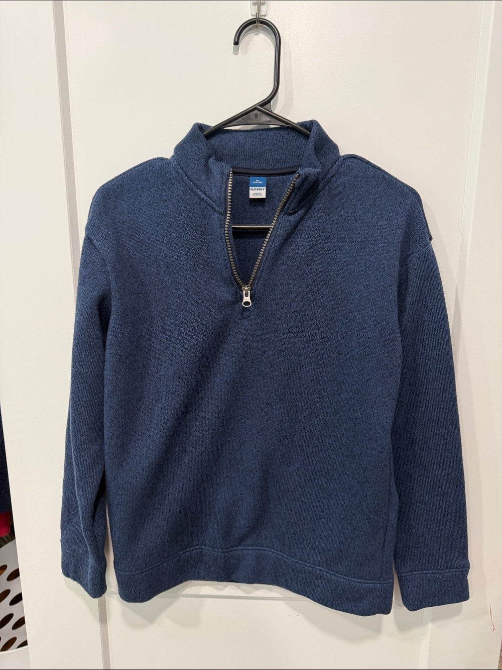 Youth Quarter-Zip Navy Sweater Pullover